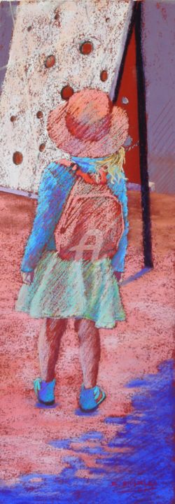 Pintura titulada "interrogation-1.jpg" por Brigitte Charles, Obra de arte original, Pastel