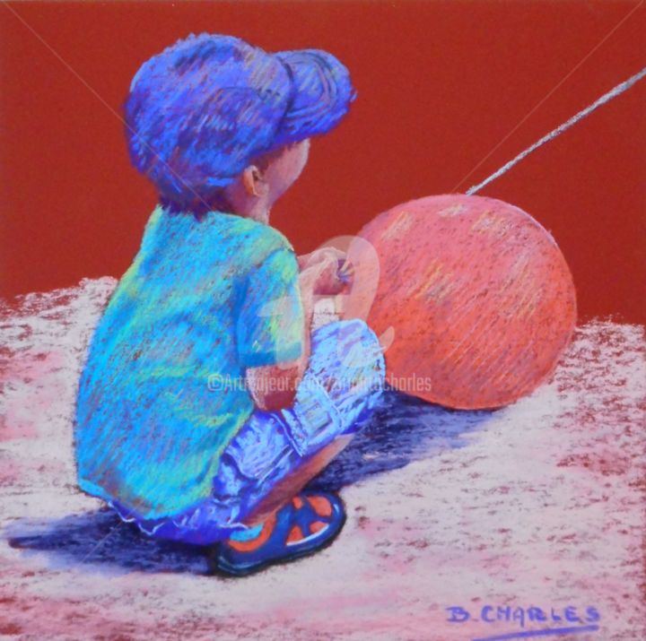 Pintura titulada "De la Terre vers la…" por Brigitte Charles, Obra de arte original, Pastel