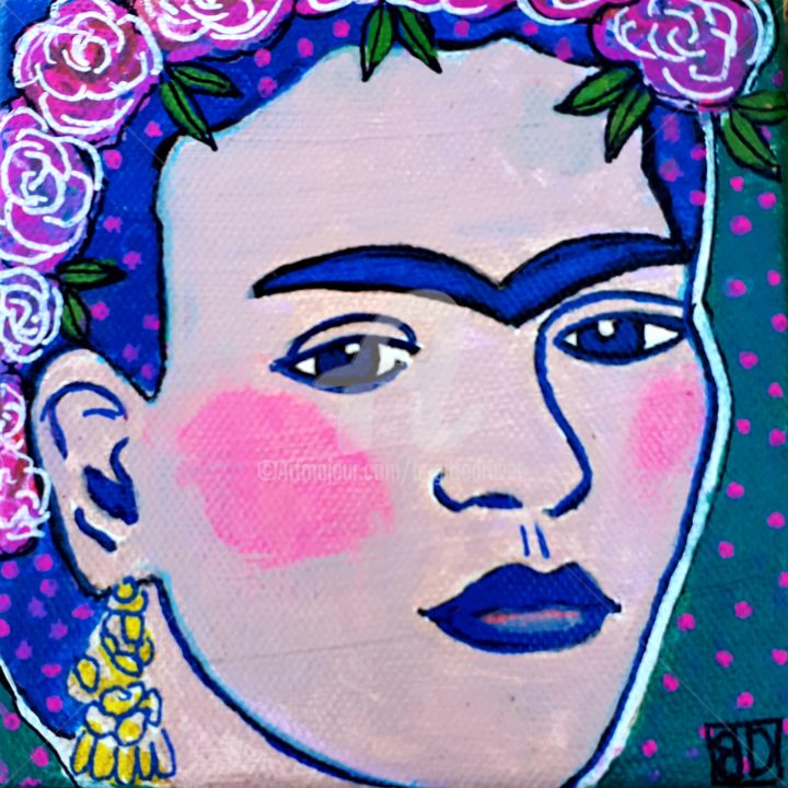 Pittura intitolato "Frida 12" da Brigitte Dravet, Opera d'arte originale, Acrilico
