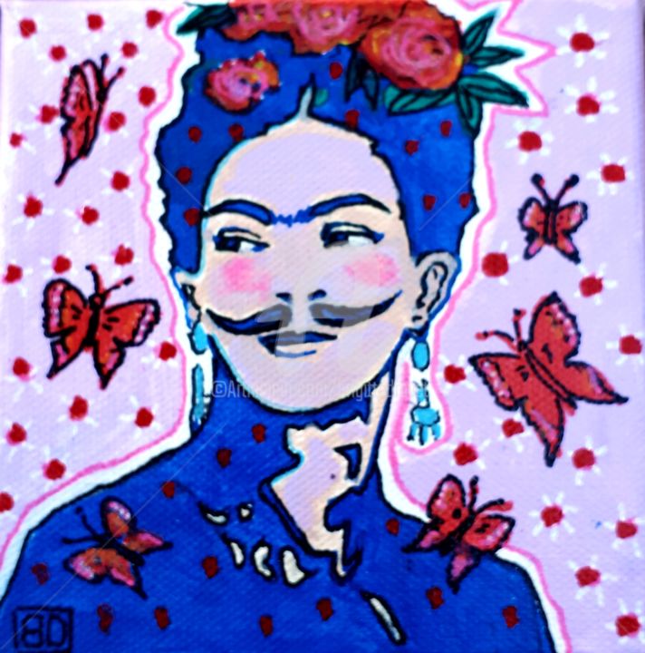 Peinture intitulée "Frida 14" par Brigitte Dravet, Œuvre d'art originale, Acrylique