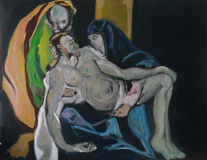 Pittura intitolato "Religion" da Brigitte Starckmann, Opera d'arte originale, Olio