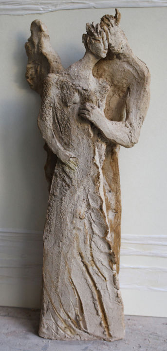 Skulptur mit dem Titel "Tentateur / temptat…" von Brigitt Fleury, Original-Kunstwerk, Keramik
