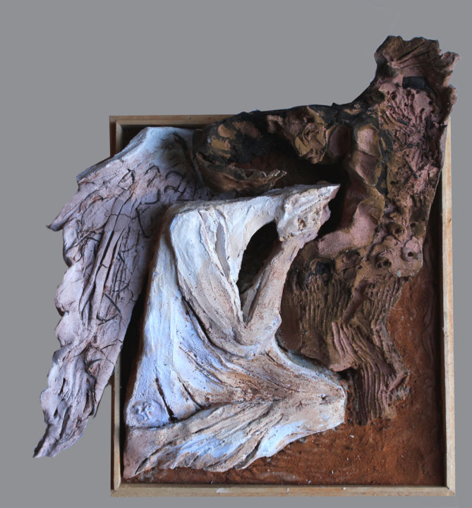 Скульптура под названием "Les liaisons danger…" - Brigitt Fleury, Подлинное произведение искусства, Керамика