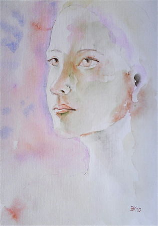 Painting titled "Portrait III" by Brigitte Kohlhepp, Original Artwork