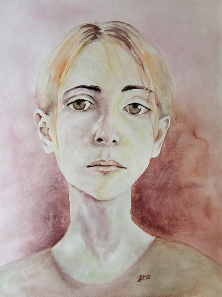 Painting titled "Portrait VIII" by Brigitte Kohlhepp, Original Artwork