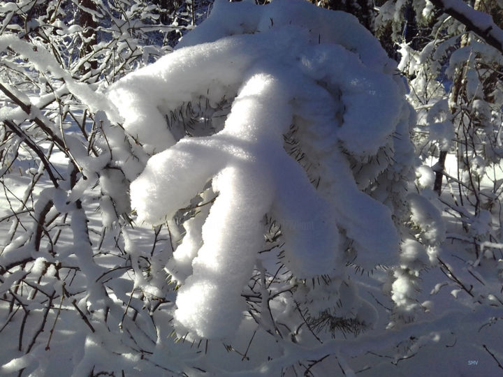 Photographie intitulée "Snow "Abstraction"" par Sergei Smv, Œuvre d'art originale