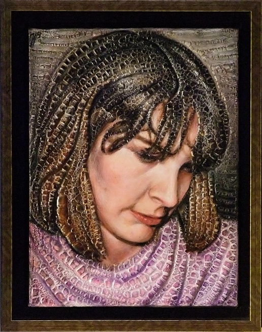 Painting titled "Jeune fille pensive" by Jean-Jacques Briquet, Original Artwork, Oil