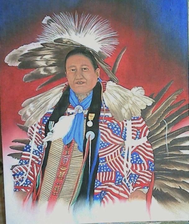 Painting titled "ihanktonwan" by Diana Childress, Original Art, Other