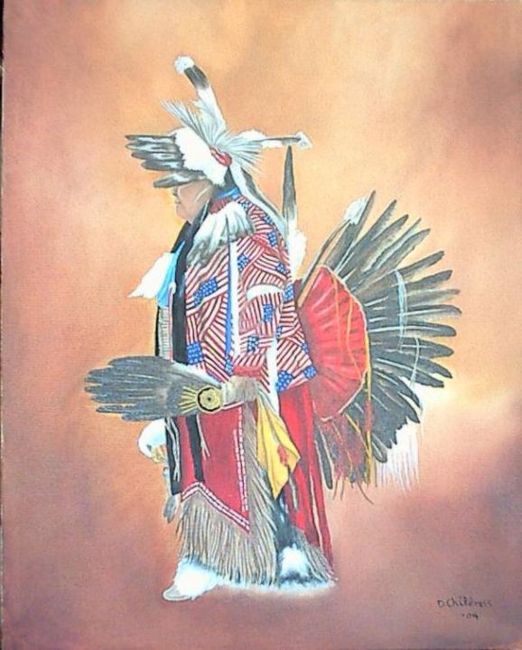 Painting titled "hank" by Diana Childress, Original Art, Other