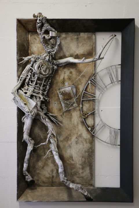 Peinture intitulée "Le livre''heure''2…" par Yvan Britschgy, Œuvre d'art originale, Acrylique