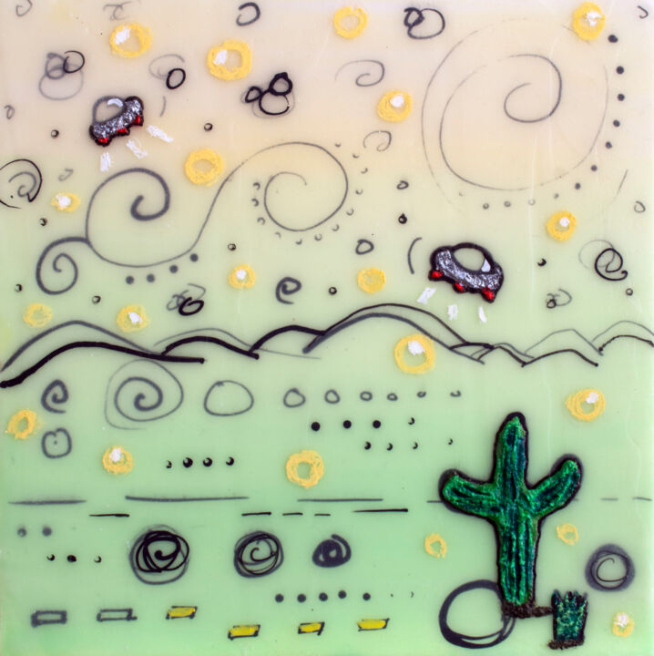 Картина под названием "Desert Stories" - Brittany Ellis, Подлинное произведение искусства, Мел