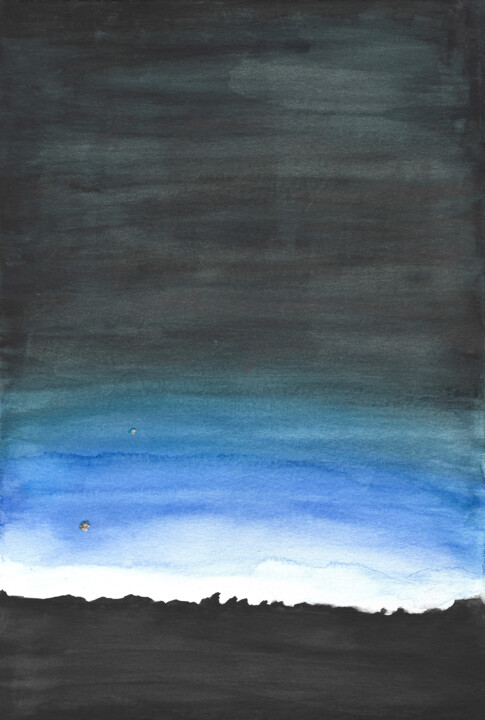 Malarstwo zatytułowany „Wish upon a star” autorstwa Brittany Ellis, Oryginalna praca, Akwarela
