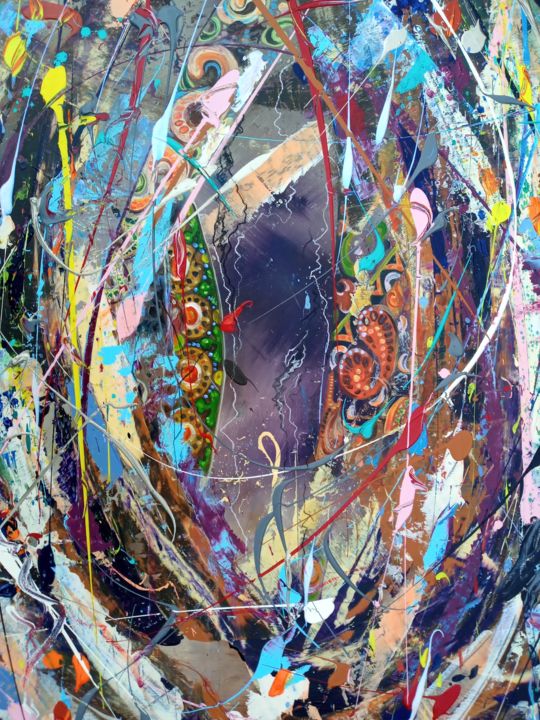 Peinture intitulée "Abstract 09 'Untitl…" par Bronwen Evans, Œuvre d'art originale, Acrylique