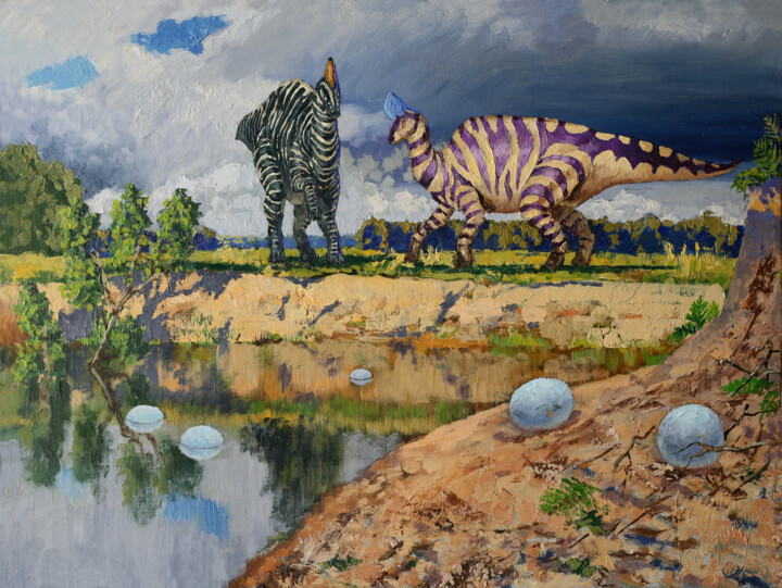 Картина под названием "After the rain. Res…" - Сергей Крупкин, Подлинное произведение искусства, Масло