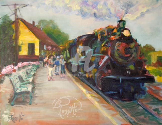 Painting titled "Loaded in Essex" by B.Rossitto, Original Artwork, Oil
