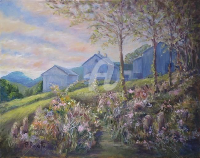 Painting titled "And Then The Sky Be…" by B.Rossitto, Original Artwork, Oil