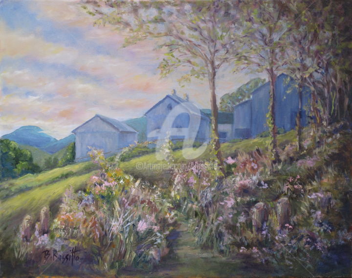 Painting titled "Then the Sky Cleared" by B.Rossitto, Original Artwork, Oil