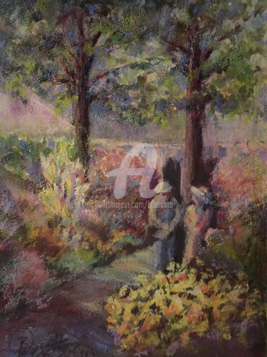 Painting titled "Primrose Path" by B.Rossitto, Original Artwork, Pastel