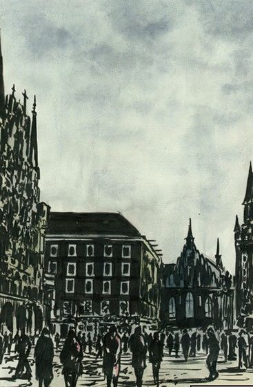 Drawing titled "city" by Tony Guaraldi-Brown, Original Artwork