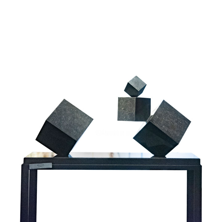 Sculpture titled "Equilibre 7" by Bruce Clicq, Original Art, Stone