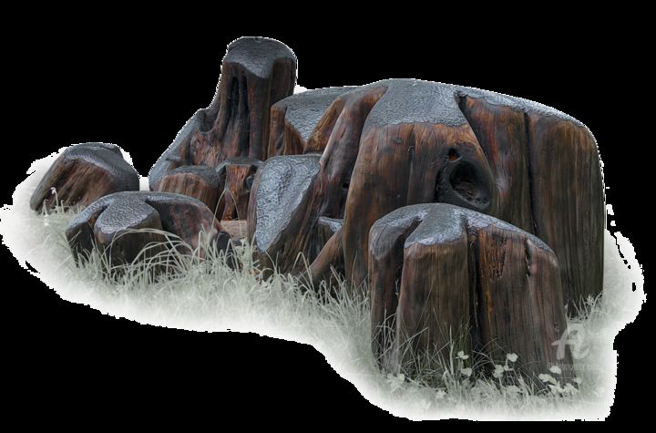 Sculpture titled "IMPROV" by Bruce Johnson, Original Artwork, Wood