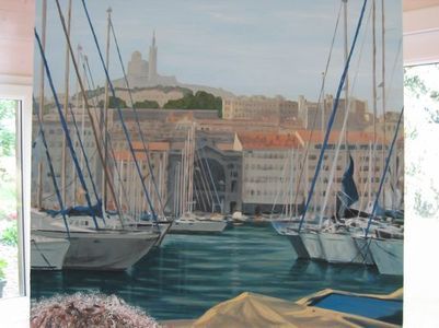 Peinture intitulée "Marseille - la bonn…" par Pierre Bruet, Œuvre d'art originale