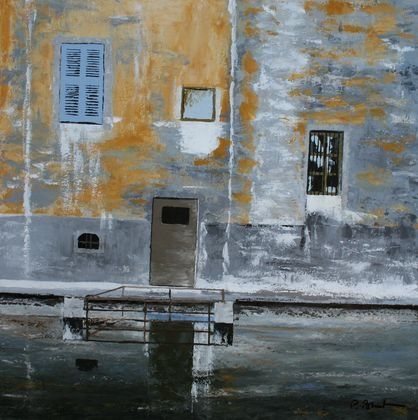 Картина под названием "Annecy - porte sur…" - Pierre Bruet, Подлинное произведение искусства