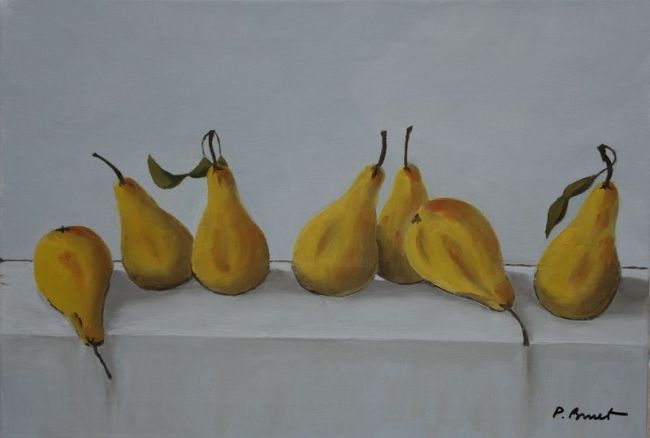 Peinture intitulée "Les poires" par Pierre Bruet, Œuvre d'art originale