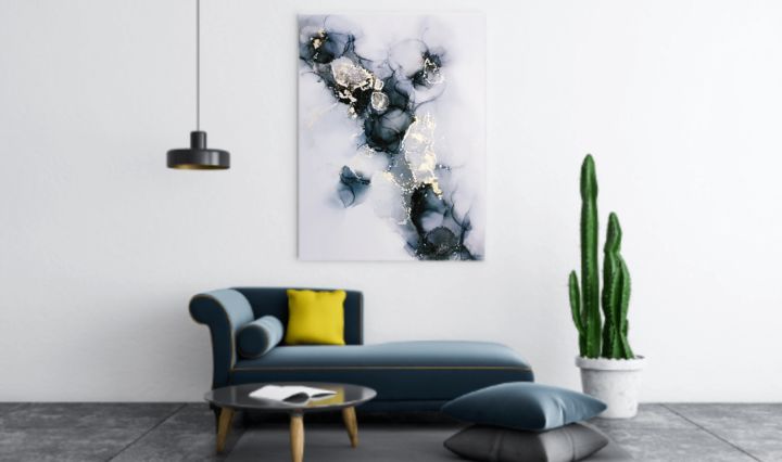 Pintura intitulada "Abstrato em tela pa…" por Bruna Gabardo, Obras de arte originais, Tinta
