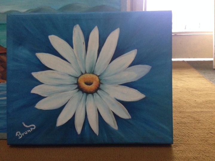 Pintura intitulada "blue flower.jpg" por Bruna Januario, Obras de arte originais