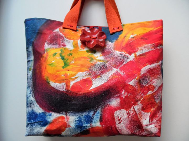 Artcraft titled "Sac en toile peinte…" by Maryse Brunel, Original Artwork