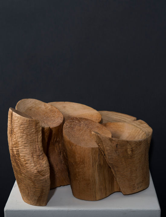 Sculpture titled "À verse" by Brune Somogyi, Original Artwork, Wood