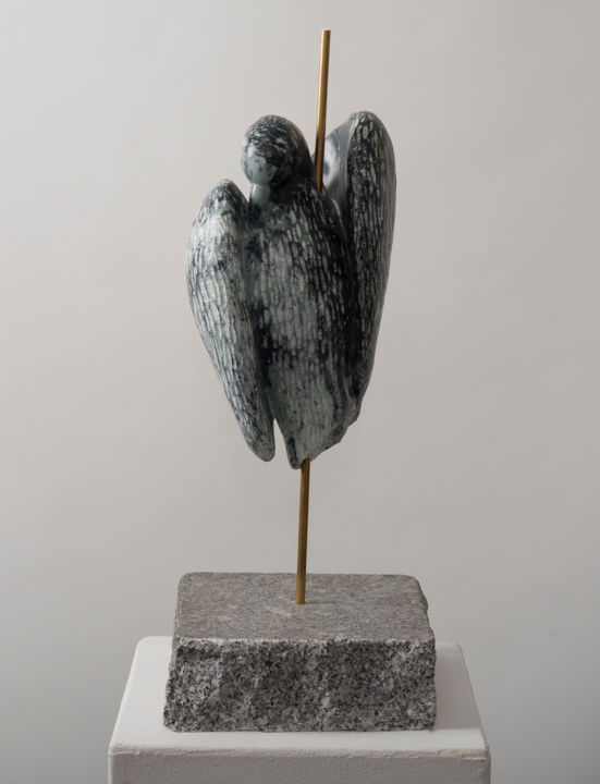Sculpture titled "Noli me tangere" by Brune Somogyi, Original Artwork, Stone