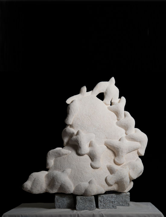 Sculpture titled "Effusion" by Brune Somogyi, Original Artwork, Stone