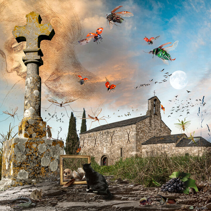 Digitale Kunst mit dem Titel "Magdalena (Chapelle…" von Bruno Béghin, Original-Kunstwerk, Fotomontage