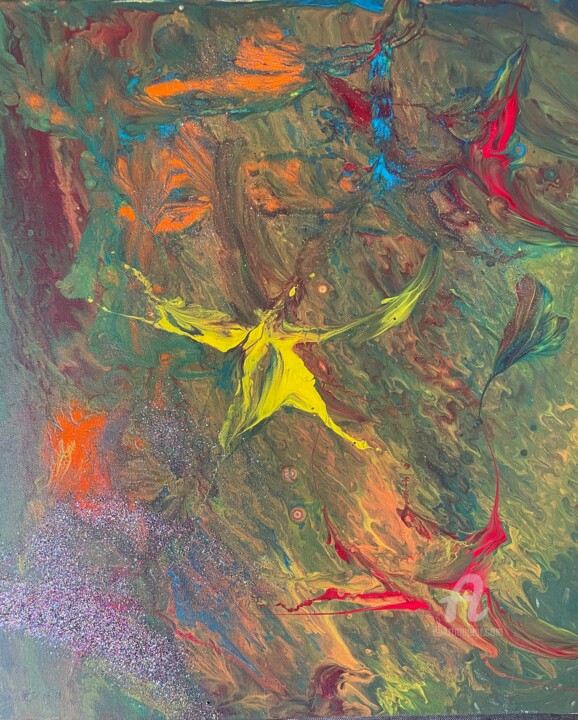 Peinture intitulée "Evasion chromatique" par Bruno Bertil, Œuvre d'art originale, Acrylique