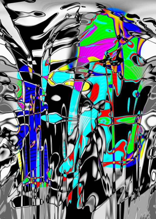 Цифровое искусство под названием "Abstrait.10" - Bruno Bisanti, Подлинное произведение искусства, Цифровая фотография