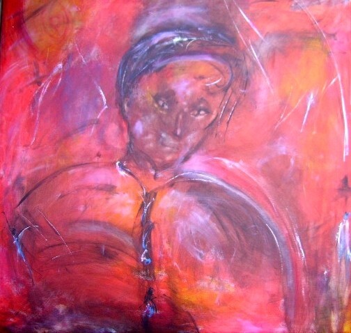 Painting titled "Atalante" by Bruno Briatte, Original Artwork, Oil