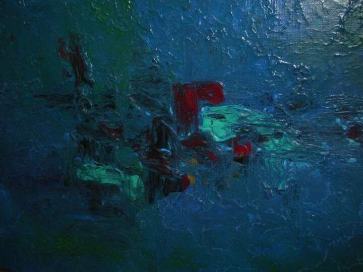 Painting titled "Sentiment aquatique" by Bruno Cantais, Original Artwork