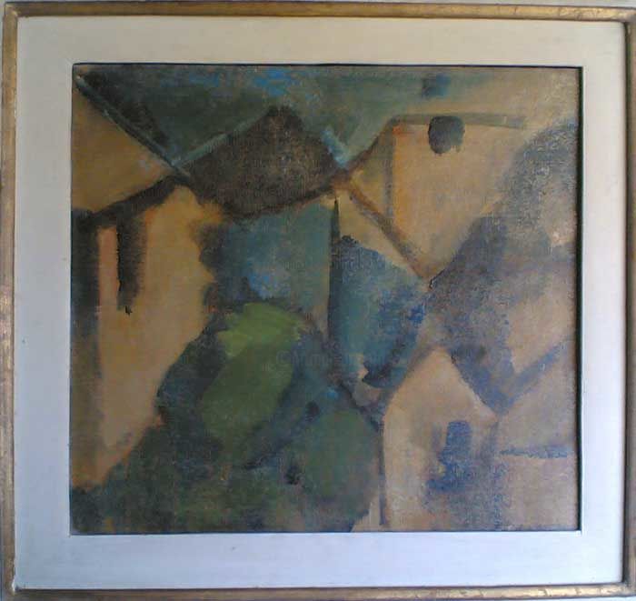 Painting titled "Case" by Bruno Carcereri, Original Artwork, Oil