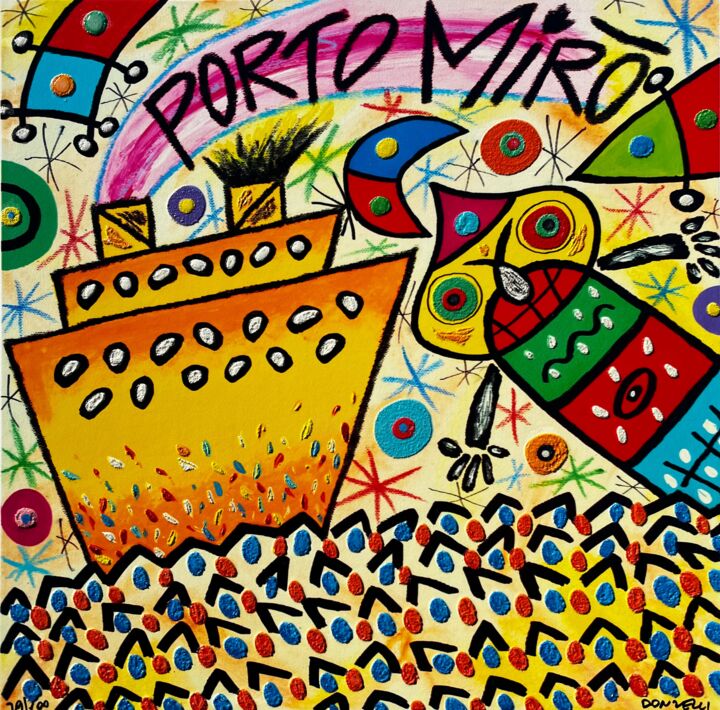 Prenten & gravures getiteld "Porto Mirò" door Bruno Donzelli, Origineel Kunstwerk, Zeefdruk