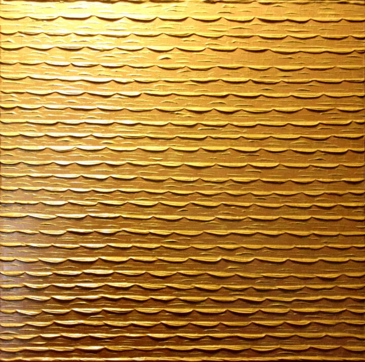 Malerei mit dem Titel "gold sea" von Bruno Dumont, Original-Kunstwerk, Acryl
