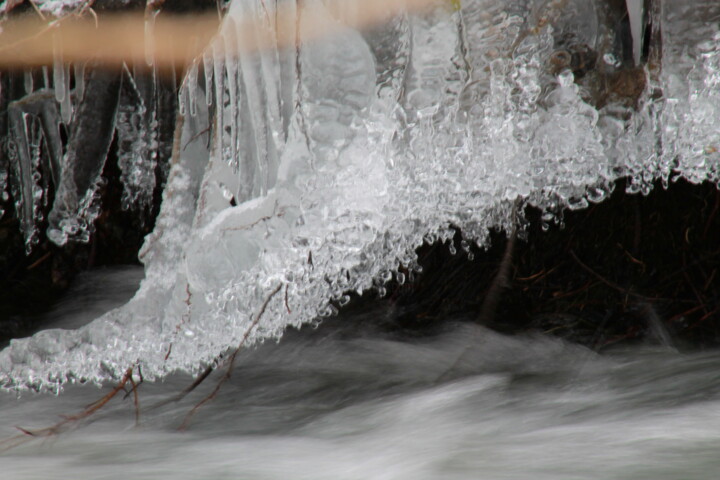 Photographie intitulée "La glace et l'eau,…" par Bruno Hertzog, Œuvre d'art originale, Photographie numérique