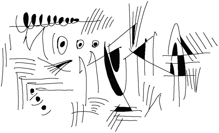 Disegno intitolato "stylo8.jpg" da Bruno Keip, Opera d'arte originale