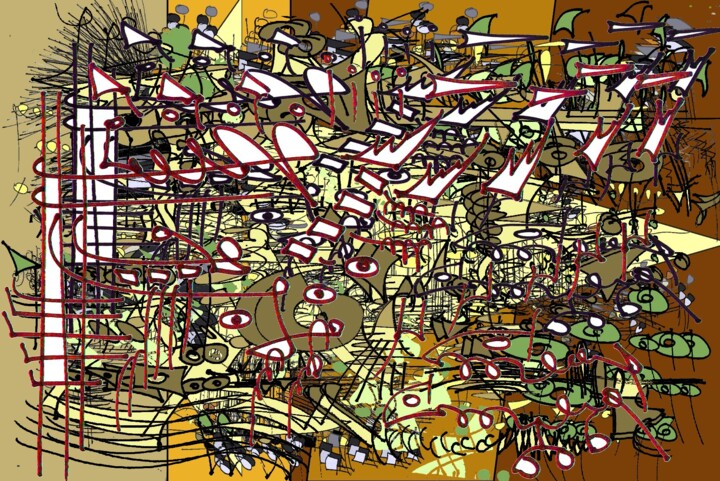 "ecriture rythmique" başlıklı Resim Bruno Keip tarafından, Orijinal sanat