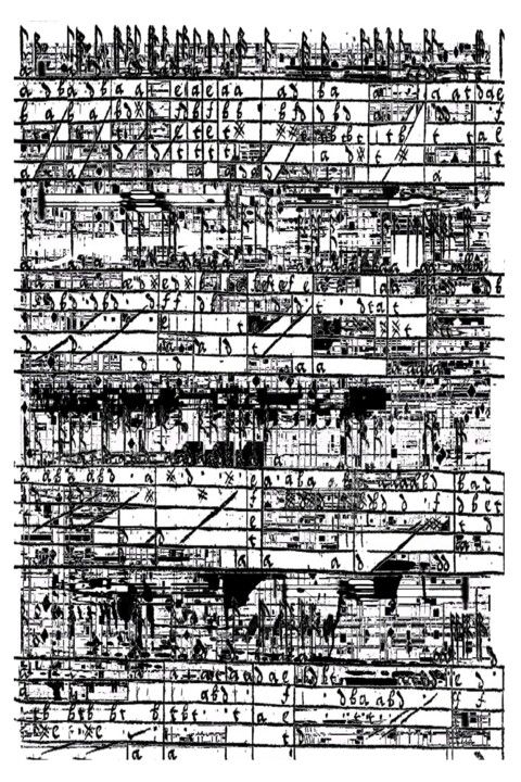 Dessin intitulée "partition" par Bruno Keip, Œuvre d'art originale