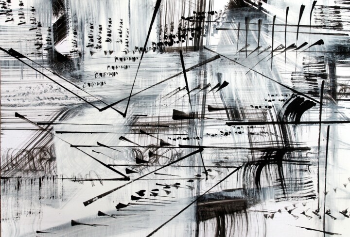 Рисунок под названием "ecriture rythmiques" - Bruno Keip, Подлинное произведение искусства