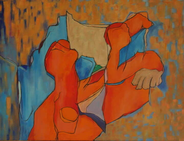 Malerei mit dem Titel "Etude n°1" von Bruno Leblais, Original-Kunstwerk, Öl