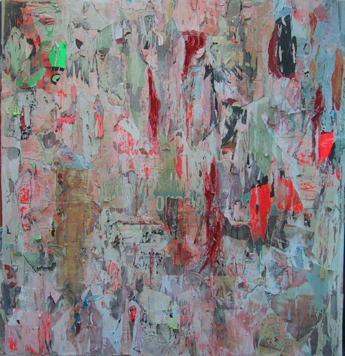 Painting titled "composition 5" by Bruno Leblais, Original Artwork, Collages