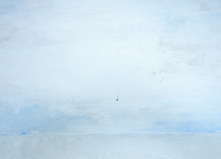 Peinture intitulée "temps d'orage à Sus…" par Bruno Leblais, Œuvre d'art originale, Huile